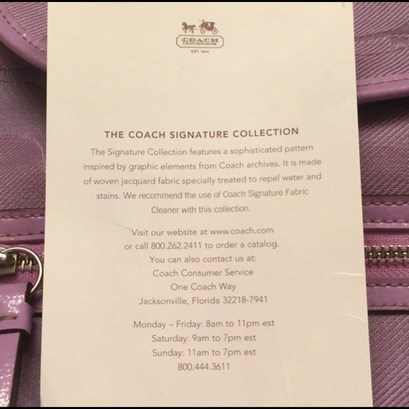 Signature Kyra Daisy Lilac Coach Backpack - Picture 5 of 5